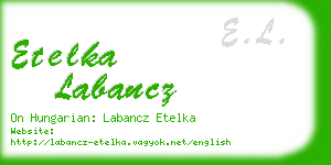 etelka labancz business card